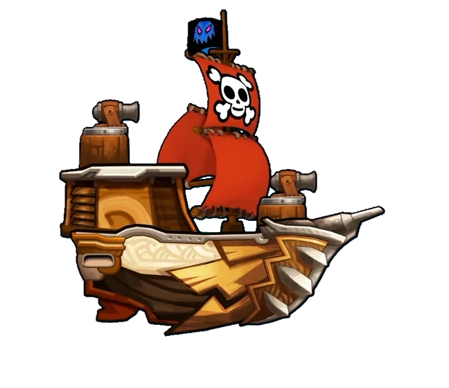 Celestial Raider animated ship with its game background removed