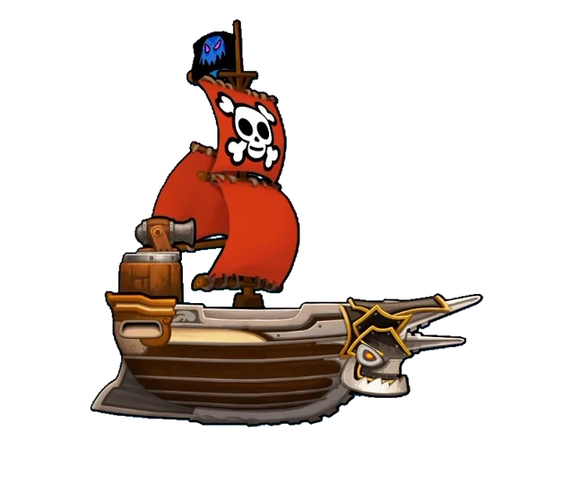 Crimson Gold animated ship with its game background removed