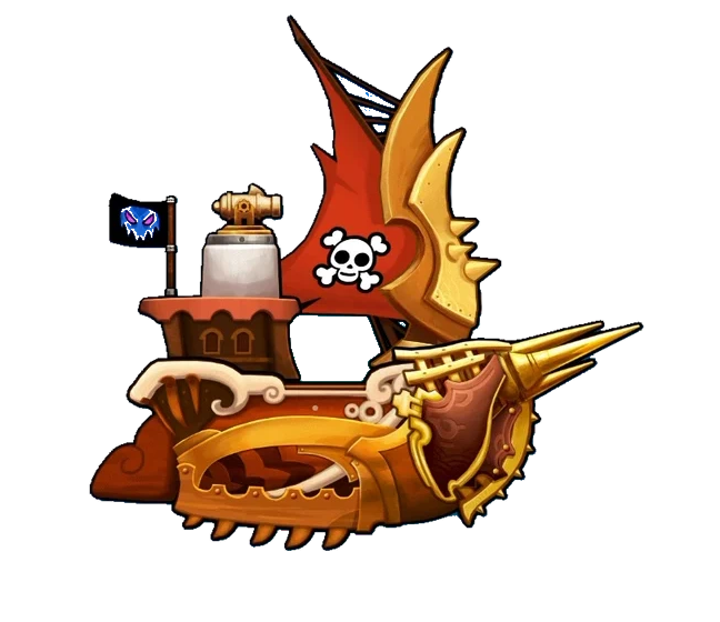 Slasher Fury animated ship with its game background removed