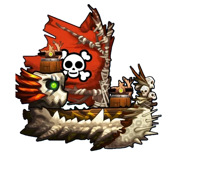 Voodoo Reaper animated ship with its game background removed
